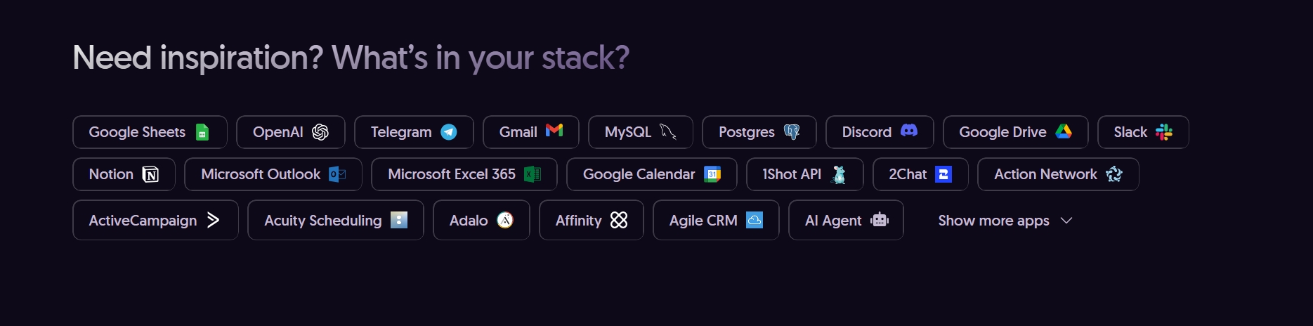 n8n.io تطبيقات