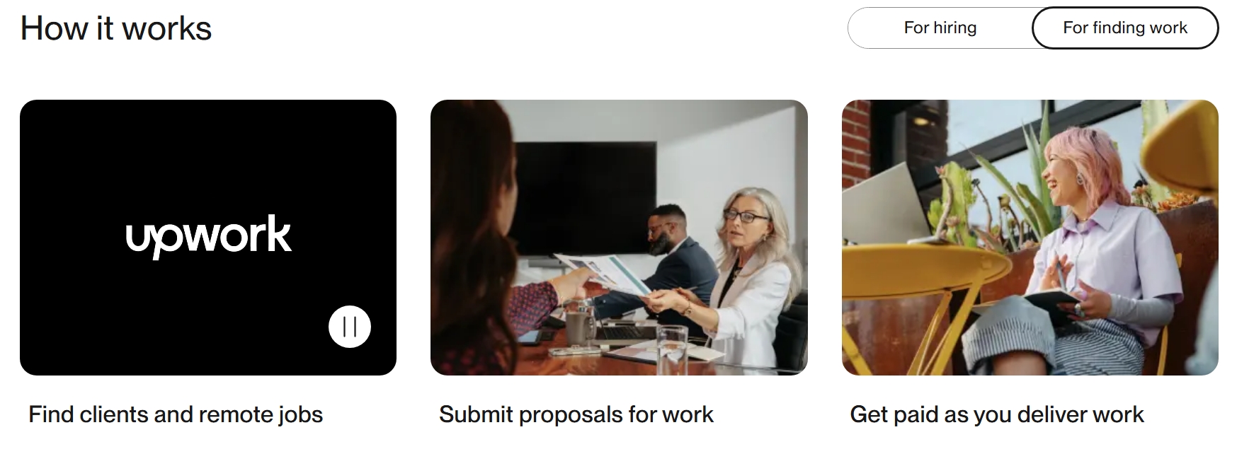 شرح واجهة موقع upwork