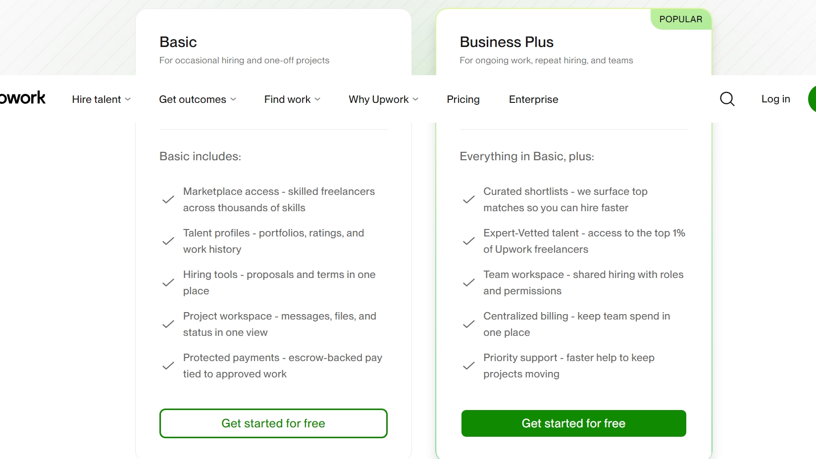 شرح واجهة موقع upwork